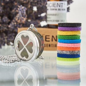 Aromatherapy Diffuser Necklace – Four Leaf Clover 30mm