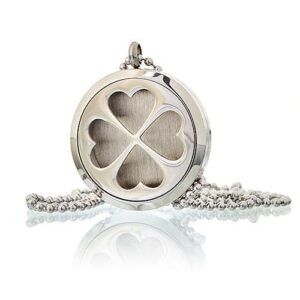 Aromatherapy Diffuser Necklace – Four Leaf Clover 30mm