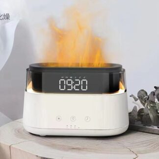 Modern Aroma Diffuser – Led Clock – USB-C – Flame Effect