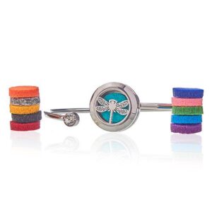 Aromatherapy Jewellery Crystal Bracelet – Dragonfly – 20mm