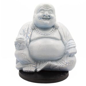 Laughing Buddha Lamp Sky Blue – Round Stand