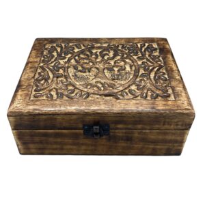 Large Wooden Keepsake Box 20x15x7.5cm –  Tree of Life