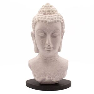 Buddha Bust Lamp Lavender Crackle – Oval Stand