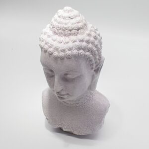 Buddha Bust Lamp Lavender Crackle – Oval Stand