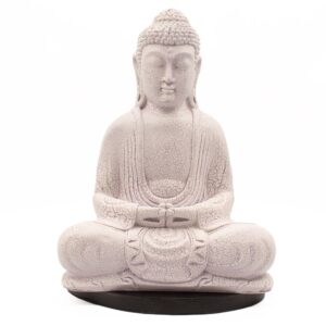 Meditation Buddha Lamp Lavender Crackle – Oval Stand