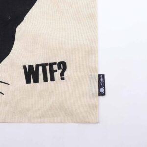 Iconic Basic Tote Bag – Black Cat – Natural 4oz