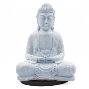 Meditation Buddha Lamp Sky Blue – Oval Stand