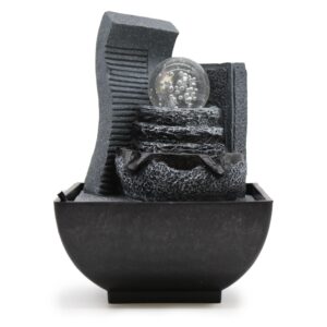Tabletop Water Feature – 18cm – Cascading Rock Formation