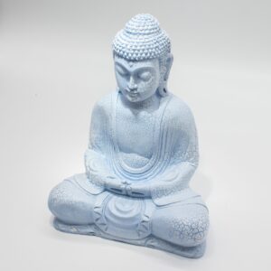 Meditation Buddha Lamp Sky Blue – Oval Stand