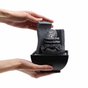 Tabletop Water Feature – 18cm – Cascading Rock Formation