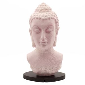 Buddha Bust Lamp Cherry Crackle – Oval stand