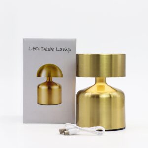 Touch Lamp – Flat Mushroom Bronze- USB (C) – Rechargable  (400 Watt)