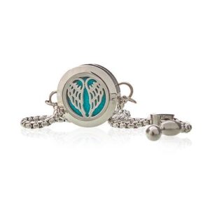 Aromatherapy Jewellery Chain Bracelet – Angel Wings – 20mm