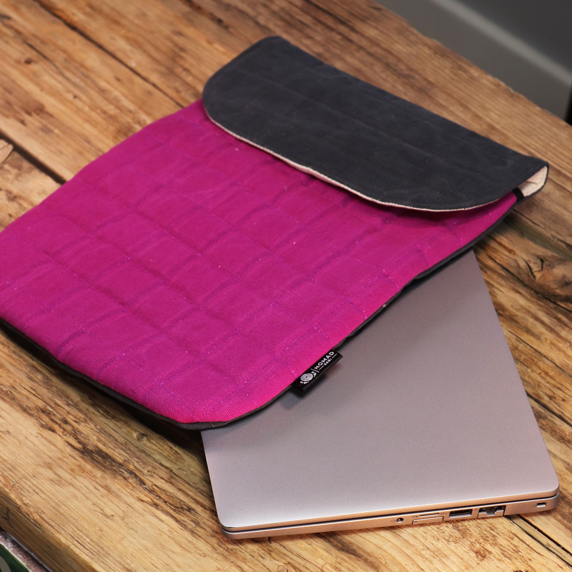 Laptop Padded Pouch - Purple Haze - 14oz Stonewash - Image 2