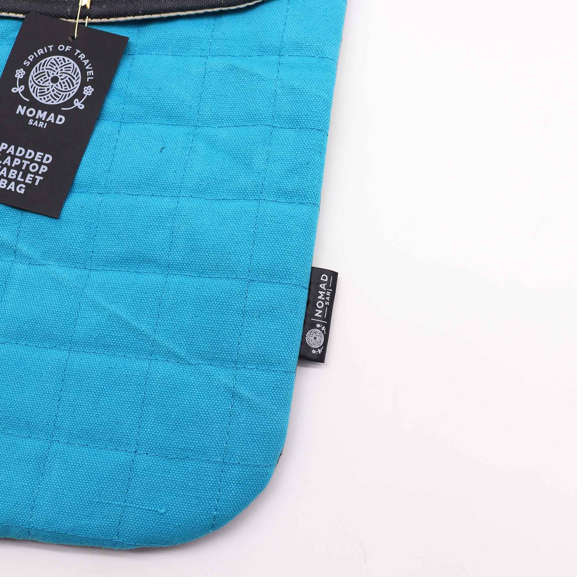 Laptop Padded Pouch - Terrific Turquoise - 14oz Stonewash - Image 5
