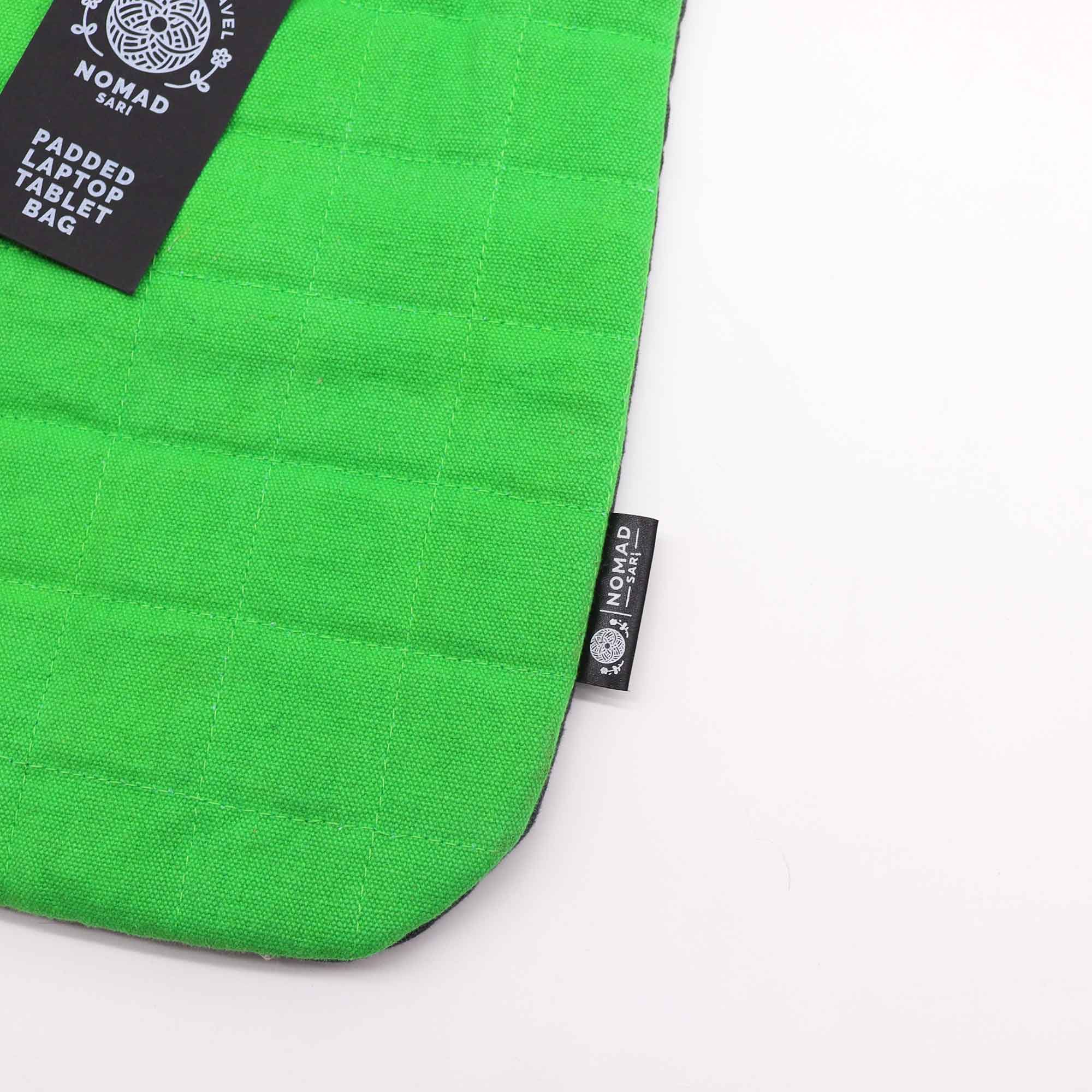 Laptop Padded Pouch - Frog Green - 14oz Stonewash - Image 2