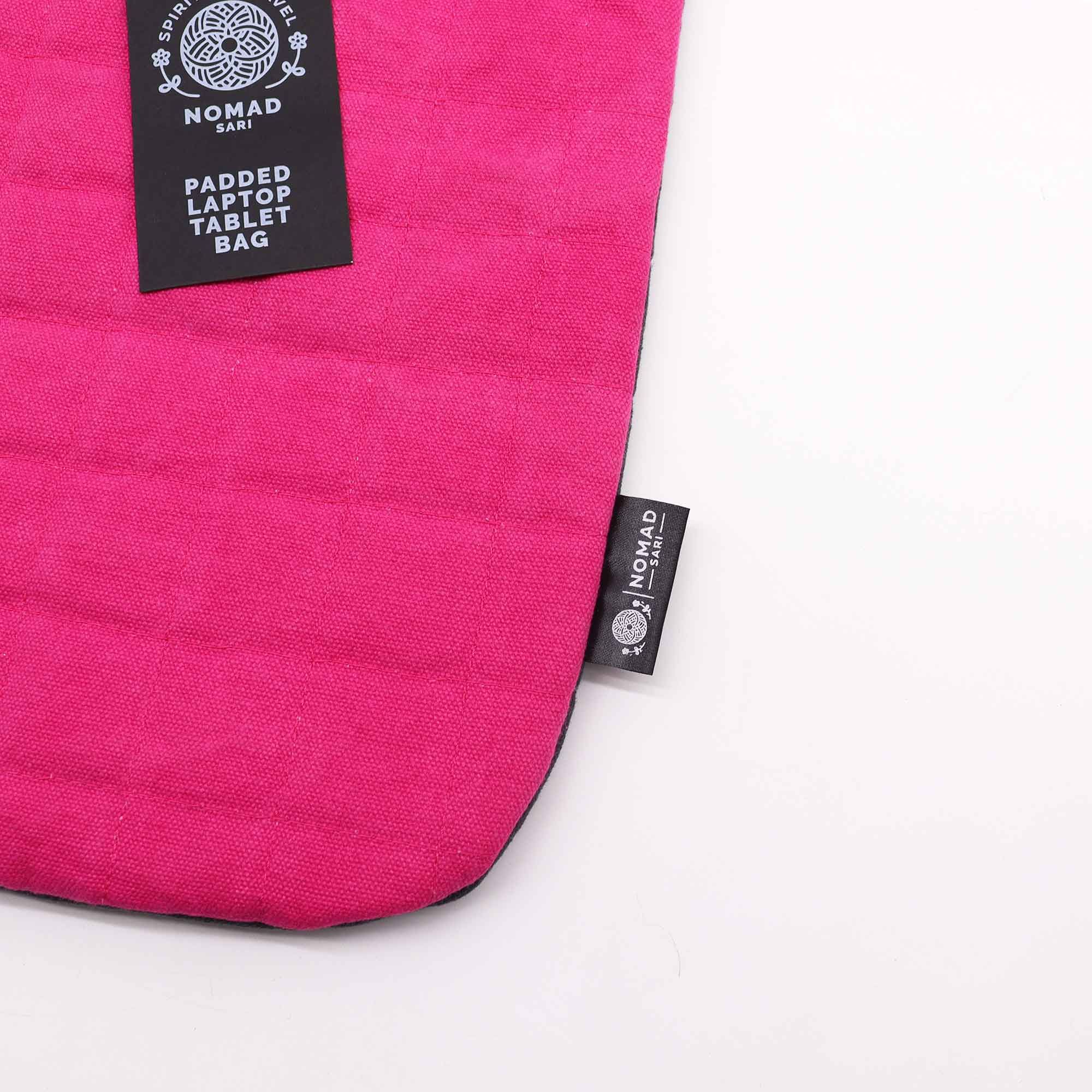 Laptop Padded Pouch - Shocking Pink - 14oz Stonewash - Image 2